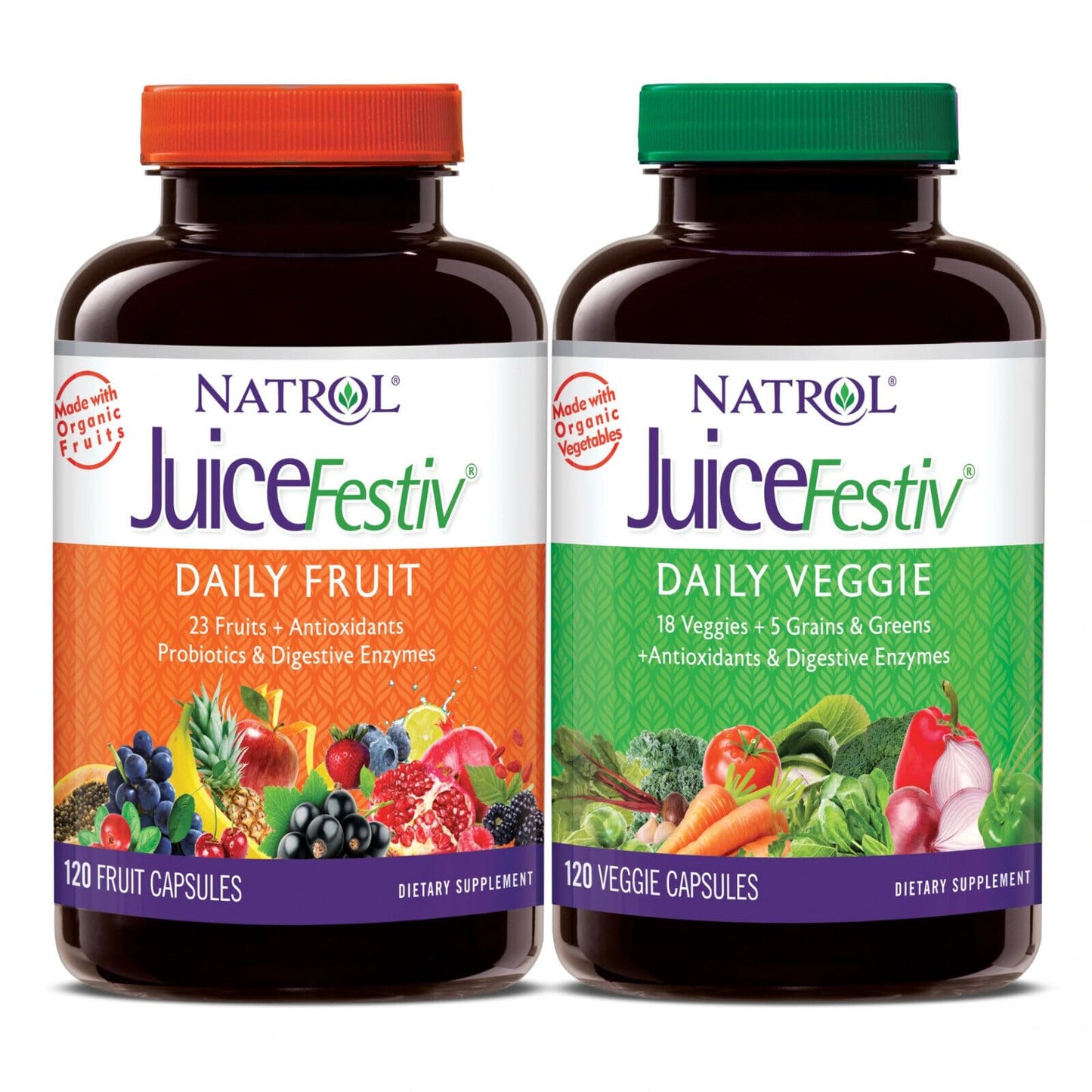 Juice Festiv Daily Fruit and Veggie - 120+120 capsules Juice Festiv buy supplements Au
