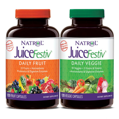 Juice Festiv Daily Fruit and Veggie - 120+120 capsules Juice Festiv buy supplements Au