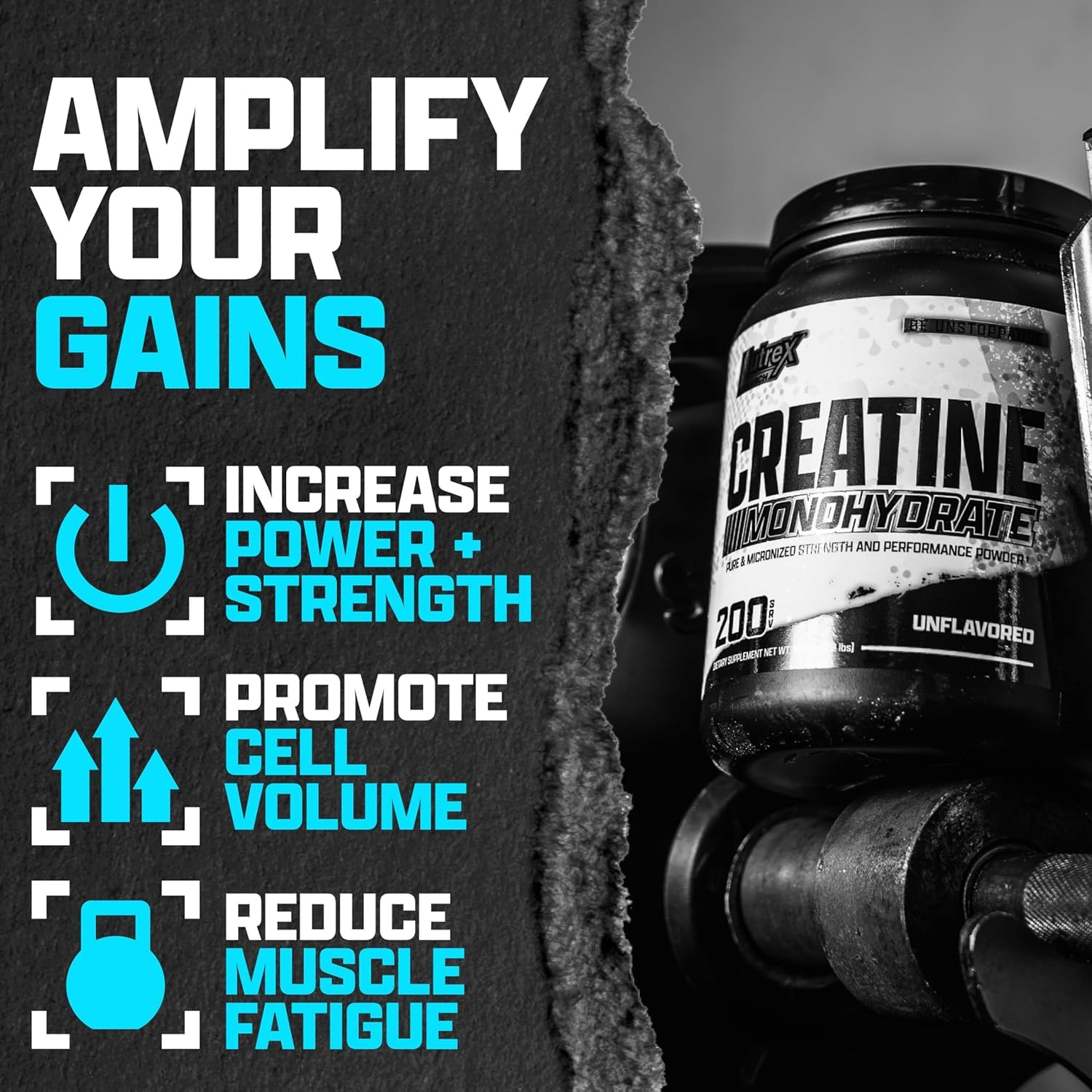 Nutrex Research Ultra Pure Creatine Monohydrate Powder Unflavored | 5G Micronized Creatine Powder for Muscle Gain, Strength, Endurance and Recovery, 80 Servings Nutrex Research buy supplements Au