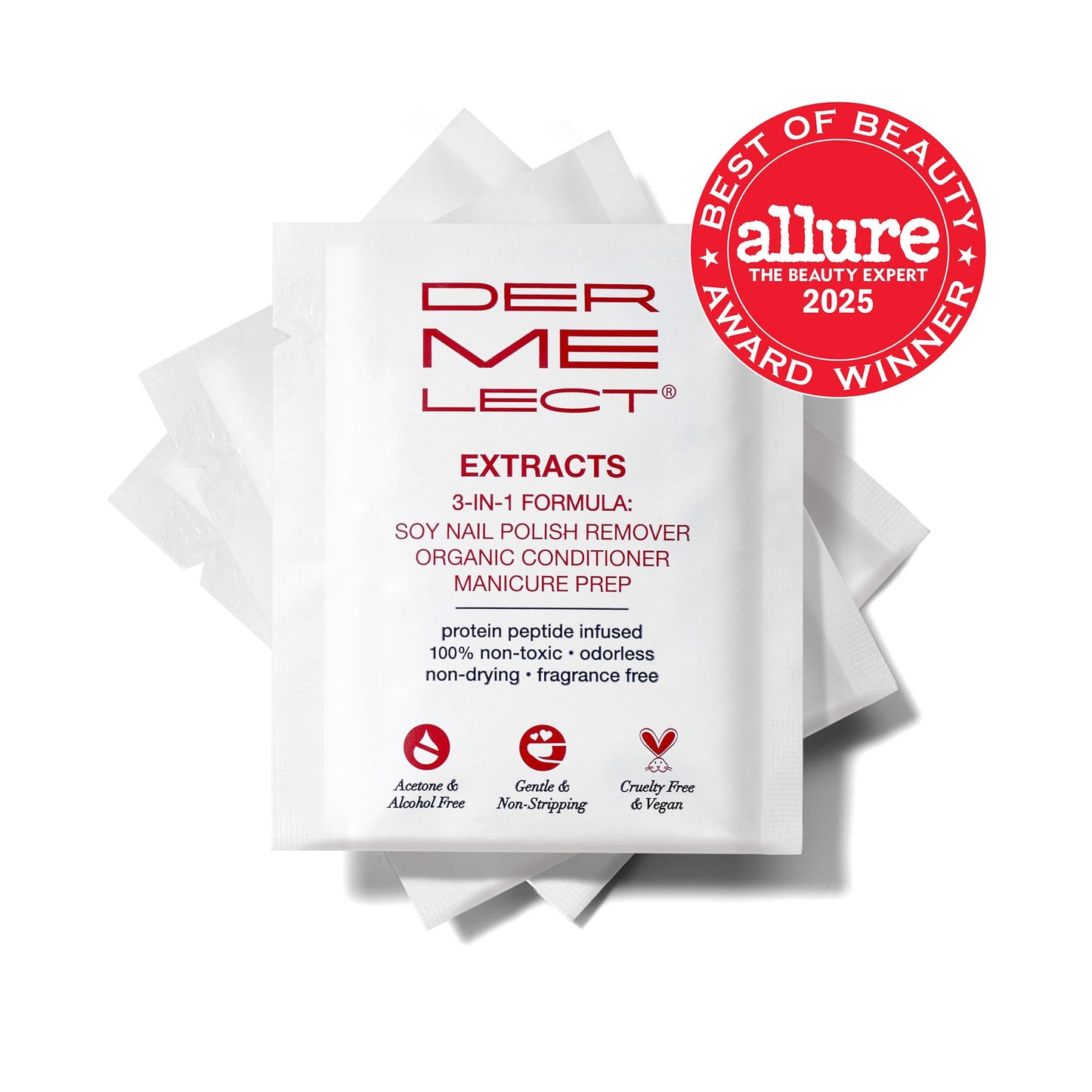 Dermelect Clean & Care Nail Renewal Kit – Nailcare Treatment Set with Ridge Filler, Nail Brightener & Polish Remover Wipes – Strengthens, Brightens