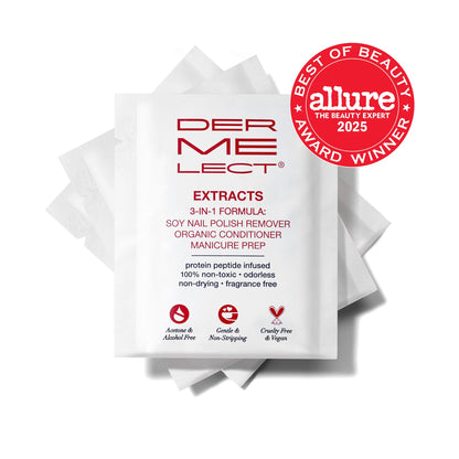 Dermelect Clean & Care Nail Renewal Kit – Nailcare Treatment Set with Ridge Filler, Nail Brightener & Polish Remover Wipes – Strengthens, Brightens