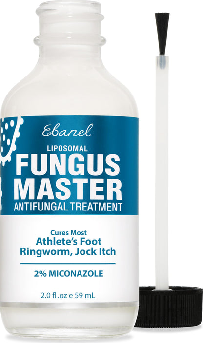Ebanel Antifungal Cream Miconazole Athletes Foot Treatment, Cures Fungal Infection Leading to Nail Fungus, Jock Itch Cream with Undecylenic Acid, Tea Tree & Manuka Oil, Fast Itch Relief for Ringworm