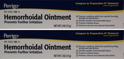 Hemorrhoidal Pain Relief Ointment Generic for Preparation H for Fast Relieves of Internal and External Hemorrhoid Symptoms 2 oz. Per Tube Pack of 2 Total 4 oz. PERRIGO PHARMACEUTICALS CompanyBuy Supplements Australia