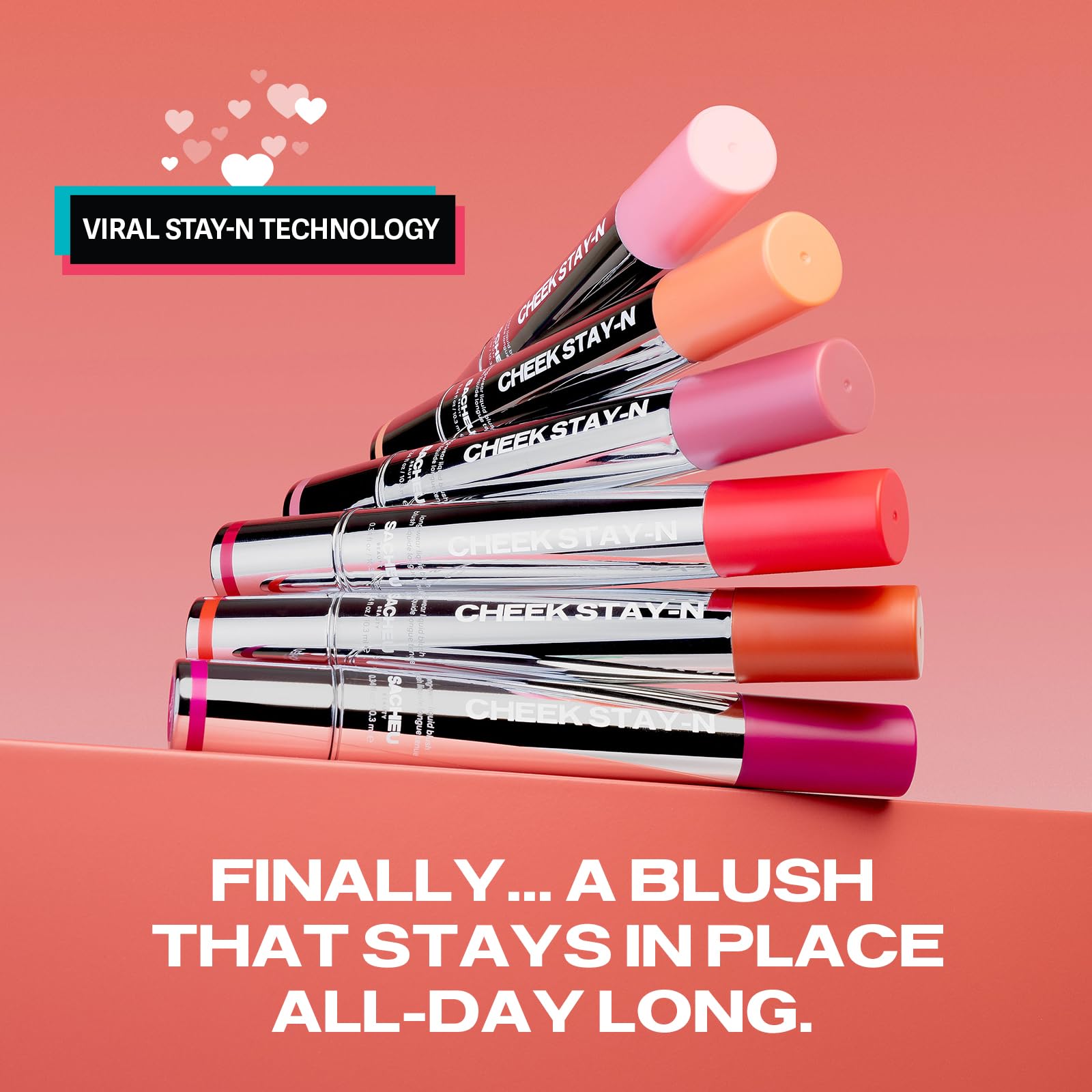 Sacheu Cheek STAY-N Liquid Blush for Cheeks — High Pigment, Buildable, Lightweight Cream Blush for Dewy & Radiant Flushed Cheeks — Long-lasting & Cruelty Free, I'm Playful SacheuBuy Supplements Australia