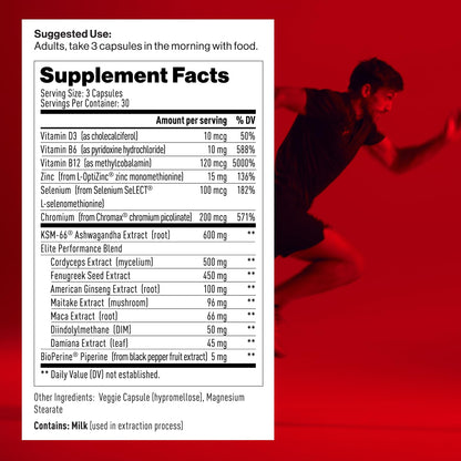 Mdrive Elite Multi - Natural Energy, Strength, Stress Relief, Lean Muscle, Immune Health Support from Zinc, Selenium, Manganese & Vitamin D, Enzymes for Digestive Support Mdrive buy supplements Au