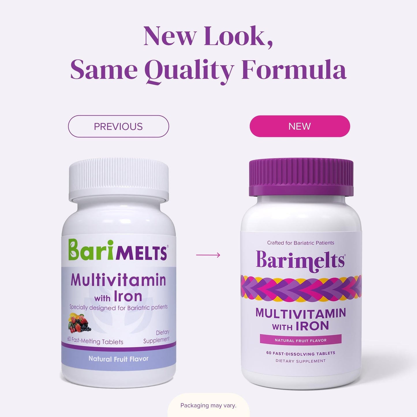 BariMelts Bariatric Multivitamin with Iron, 60 Fast-Dissolving Tablets (1-Month Supply), Sugar-Free Bariatric Vitamins for Women, Natural Fruit Flavor BariMelts buy supplements Au