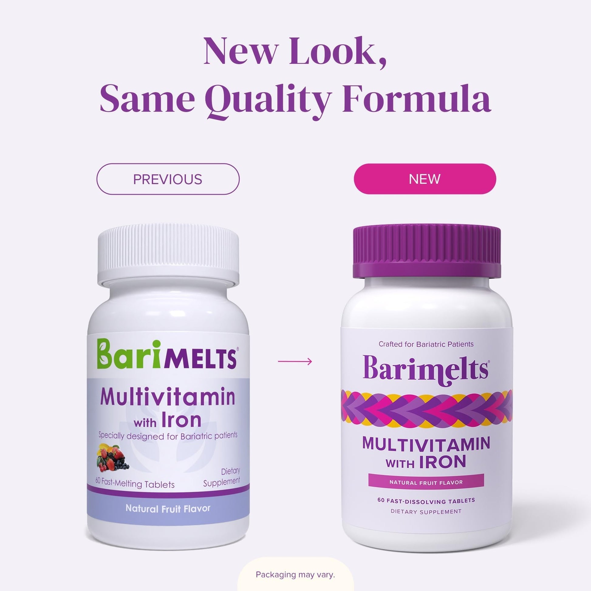 BariMelts Bariatric Multivitamin with Iron, 60 Fast-Dissolving Tablets (1-Month Supply), Sugar-Free Bariatric Vitamins for Women, Natural Fruit Flavor BariMelts buy supplements Au