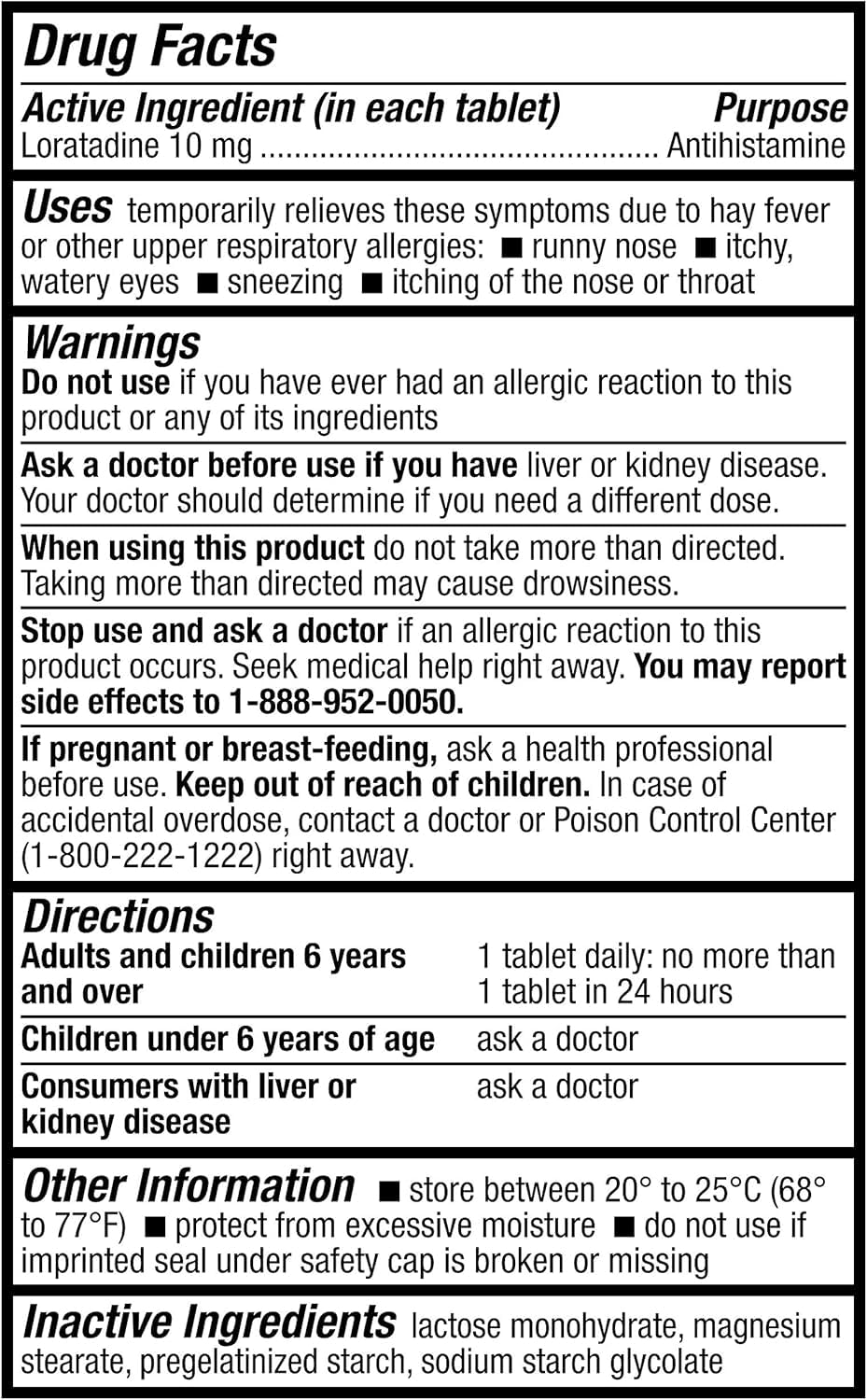 HealthA2Z® Allergy Relief, Loratadine 10mg Antihistamine, 500 Dye Free Tablets, Relief from Itchy Throat, Sneezing, Runny Noses, 24-Hours Allergy Medicine HealthA2Z buy supplements Au