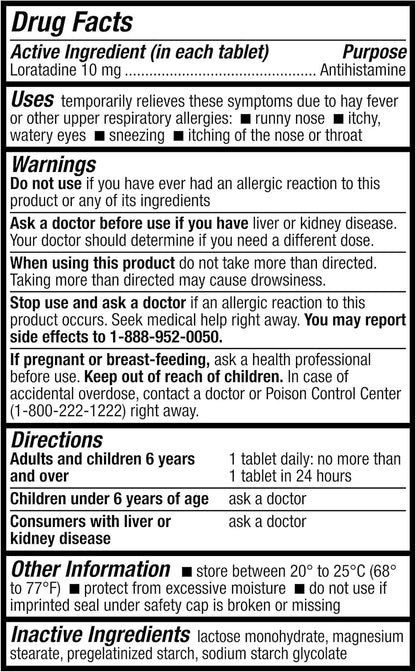 HealthA2Z® Allergy Relief, Loratadine 10mg Antihistamine, 500 Dye Free Tablets, Relief from Itchy Throat, Sneezing, Runny Noses, 24-Hours Allergy Medicine HealthA2Z buy supplements Au