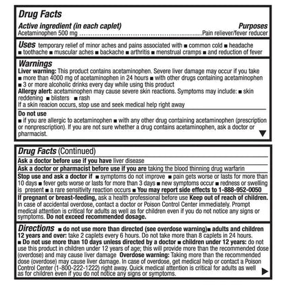 HealthA2Z® Extra Strength Pain Relief | Acetaminophen 500mg | Contains No Aspirin | Fever Reducer | Pain Reliever (500 Count (Pack of 1)) HealthA2ZBuy Supplements Australia