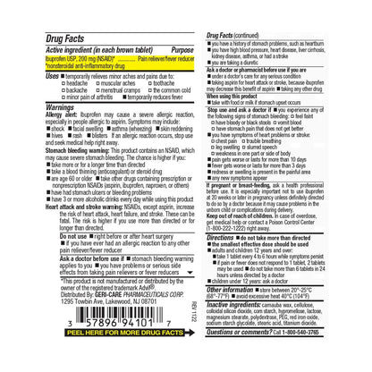 Geri Care IBUPROFEN Pain Relief Tablets (100 Count) GeriCareBuy Supplements Australia