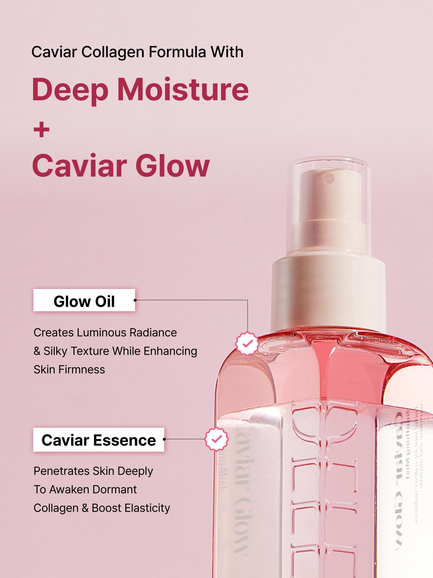 Delere Caviar Glow Soothing Mist | Korean Glass Skin Spray Serum with 5% Caviar & Squalane - Instant 3-Second Radiance & Makeup Setting – Anti-Aging Collagen Booster for Sensitive Skin, 3.4oz Delere buy supplements Au