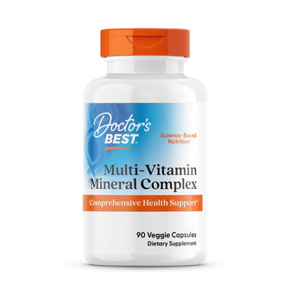 Doctors Best Multi-Vitamin Mineral Complex, Comprehensive Health Support, Non-GMO, Gluten Free, Vegan 90 Veggie Capsules Doctor's BEST