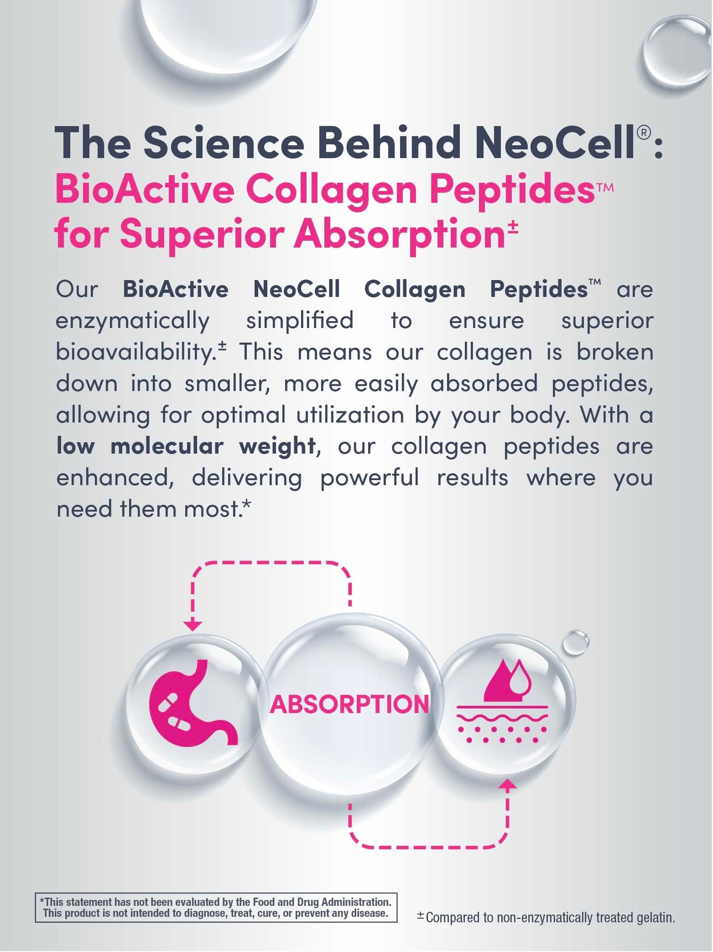 NeoCell Collagen Peptides Pills | 270 Caplets | with Vitamin C and Biotin | Grass Fed Bovine | Hair, Skin, & Nails | for Women and Men