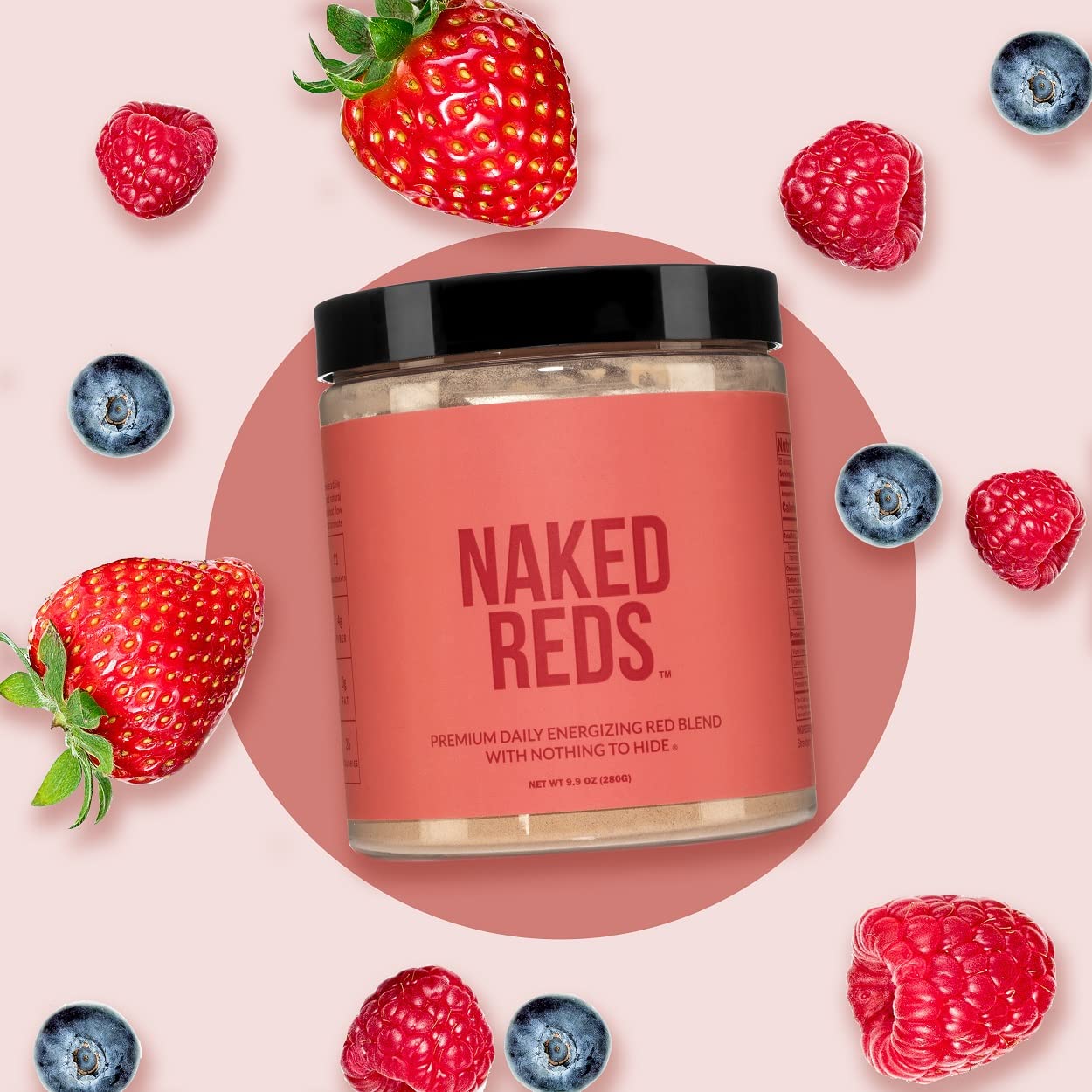 NAKED Reds Superfood Powder - Healthy, Energizing Polyphenol Fruit Powder Mix, No Fillers, No Additives, Vegan, Non-GMO, Gluten Free - 28 Servings NAKEDBuy Supplements Australia