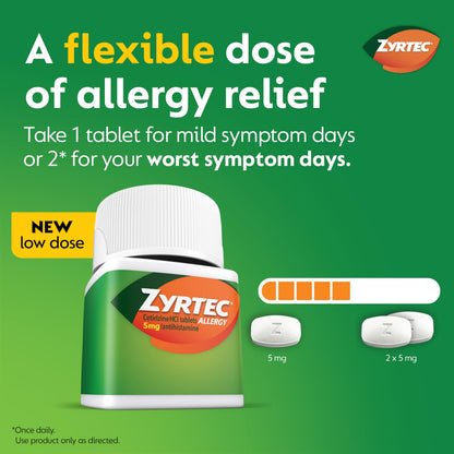 Zyrtec 24 Hour Allergy Relief Tablets, Indoor & Outdoor Allergy Medicine for Adults with 5 mg Cetirizine Hydrochloride, Relief of Runny Nose, Sneezing, Itchy Eyes, Plus Dust, Mold & Pet Dander, 35 ct Zyrtec buy supplements Au