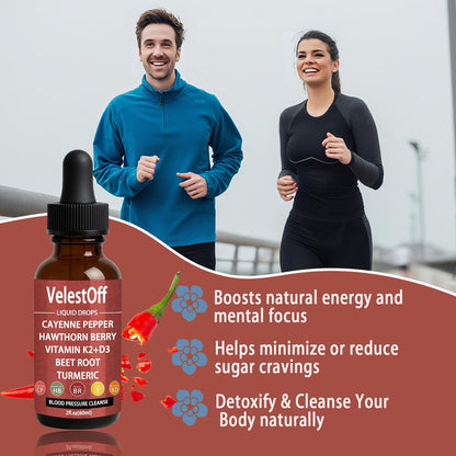 Velestoff Cayenne Pepper & Cayenne Pepper Drops Liquid Supplement with Hawthorn, Beet Root, Turmeric, Vitamin K2 D3 Nutralis buy supplements Au