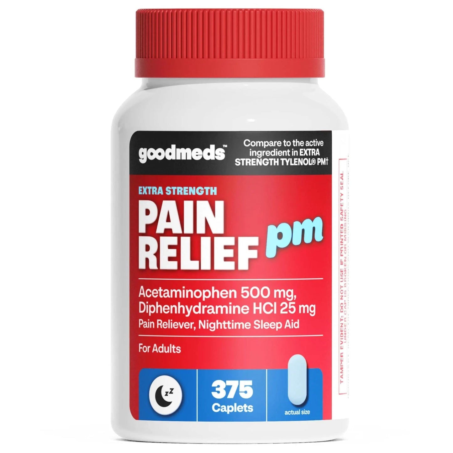 GoodMeds Compare to Tylenol PM PM Pain Reliever & Sleep Aid, Generic Acetaminophen 500mg, Fast-Acting, Extra Strength for Headaches, Migraines, Aches | Non-Habit Forming (375 Count) GoodMedsBuy Supplements Australia