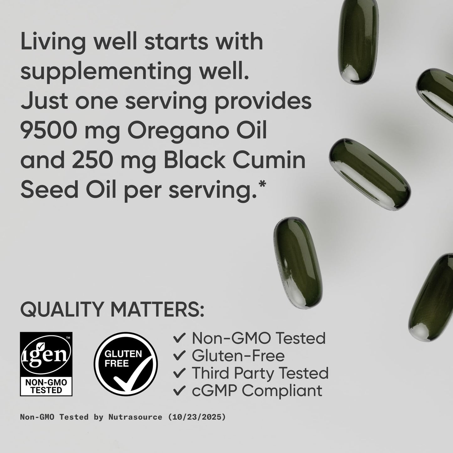 Sports Research® Oil of Oregano 9500mg w/Black Seed Oil & Coconut MCT Oil - Antioxidant Combination Supplement Rich in Thymoquinone & Carvacrol - Gluten Free · Non-GMO - 60 Softgels Sports Research buy supplements Au