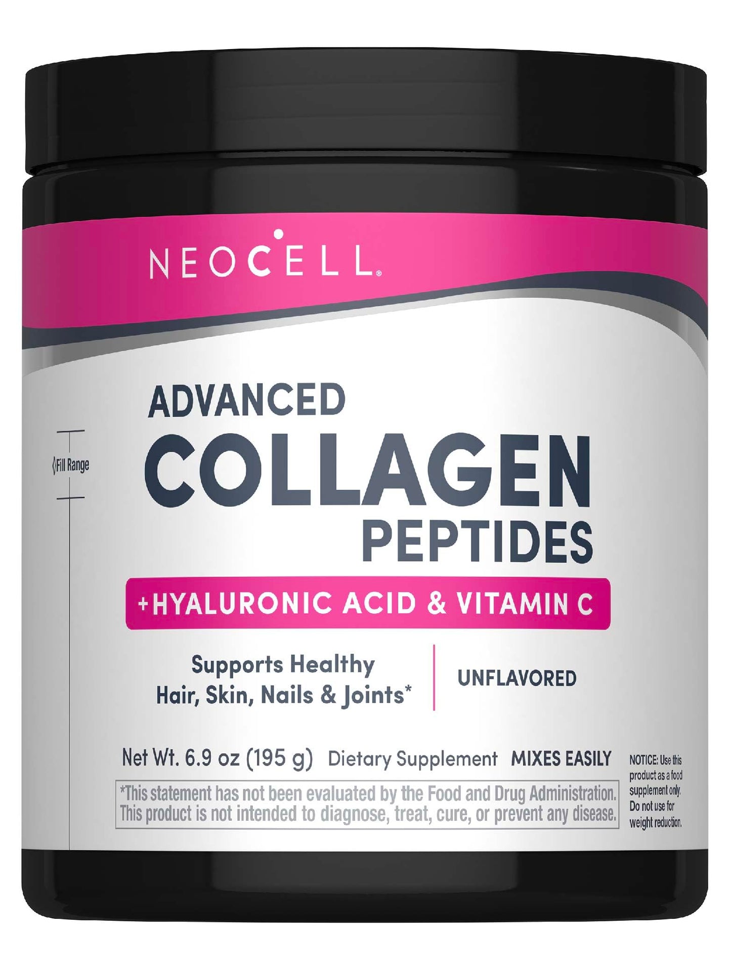 NeoCell Collagen Peptides Powder | 6.9 oz | Unflavored Supplement | with Vitamin C and Hyaluronic Acid | Advanced Formula | Hair, Skin, & Nails | for Women and Men NeoCell buy supplements Au