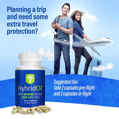 HybridCR Rapid Immunity Supplement | Zinc, Echinacea, Andrographis, Ginseng, Selenium, Gluten-Free & Non-GMO | 5-in-1 Immune Support Supplement | Pharmacist Formulated 1 Month Supply (30 Veggie Caps) Hybrid Remedies buy supplements Au