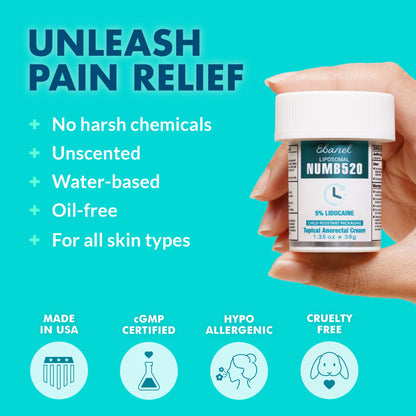 Ebanel 5% Lidocaine Numbing Cream, 2-Pack Pain Relief Burn Itch Numb Cream, Maximum Strength Topical Anesthetic with Allantoin, Vitamin E for Local and Anorectal Uses, Hemorrhoid Treatment EbanelBuy Supplements Australia