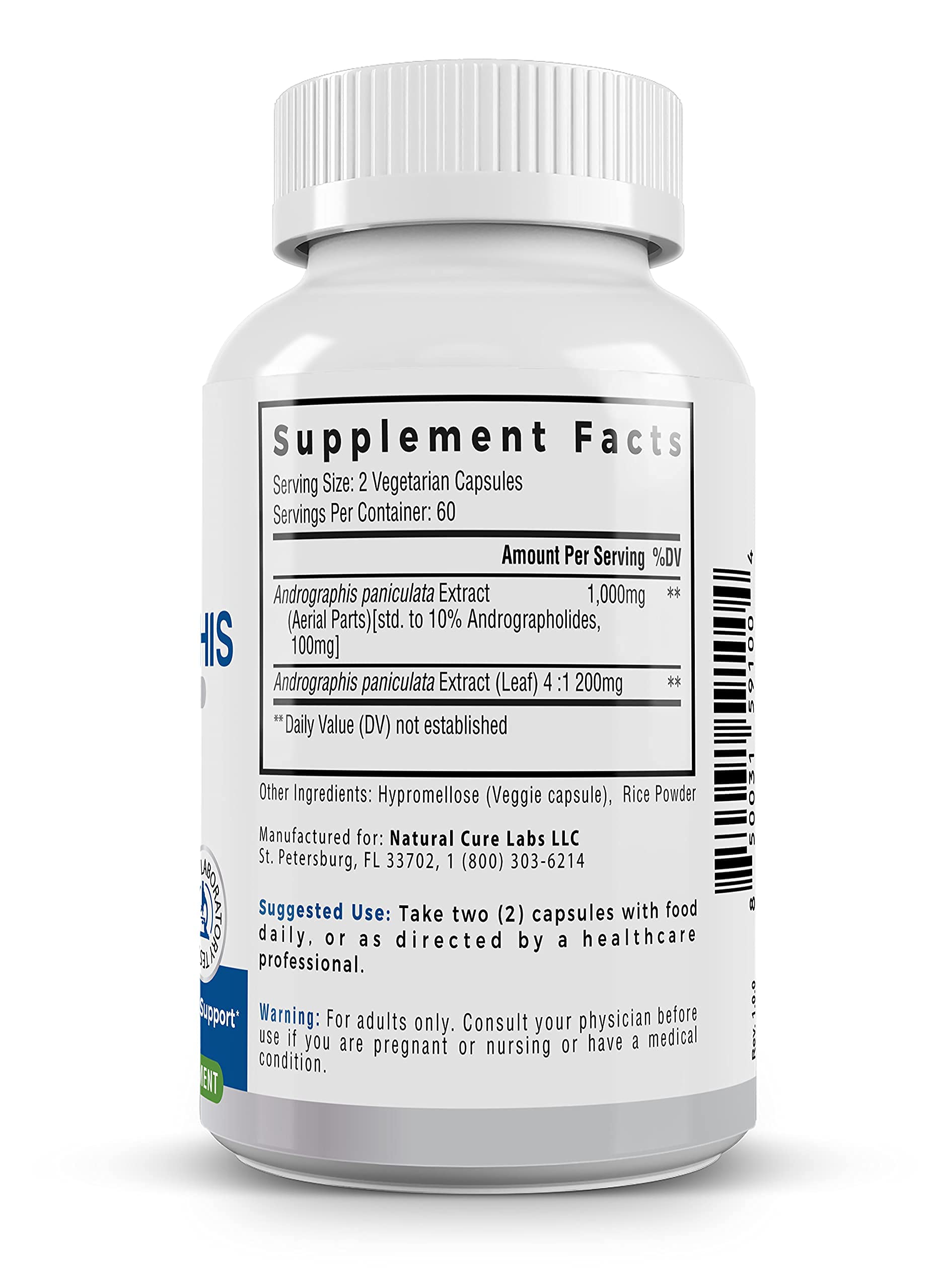 Palmara Health Premium Andrographis Paniculata Extract 1,200mg with 100mg Andrographolides Vegan Capsules for Immune & Digestive Support, Non-GMO, Gluten Free, Herbal Dietary Supplement Palmara HealthBuy Supplements Australia