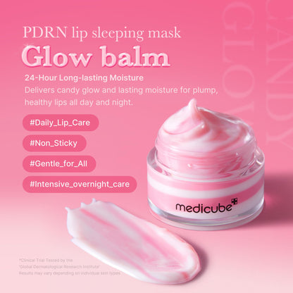 medicube PDRN lip sleeping mask glow balm | Salmon PDRN, Collagen, Shea Butter for Softer Lips