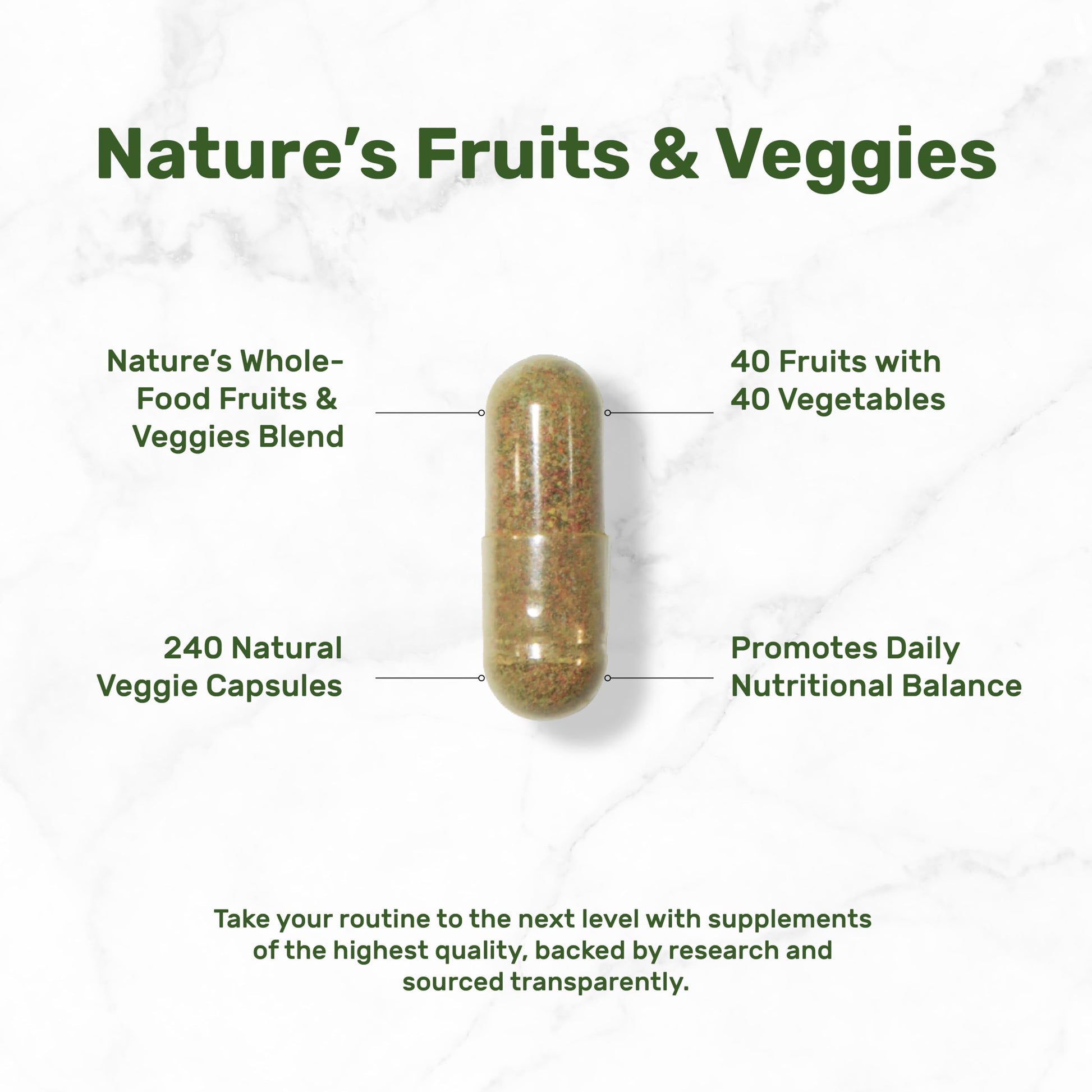 Nature’s Fruits & Veggies Supplement, 240 Veggie Capsules – 80 Whole Food Superfoods for Daily Balance – 40 Fruits with 40 Vegetables and Greens – Non-GMO, Gluten Free DEAL SUPPLEMENT buy supplements Au