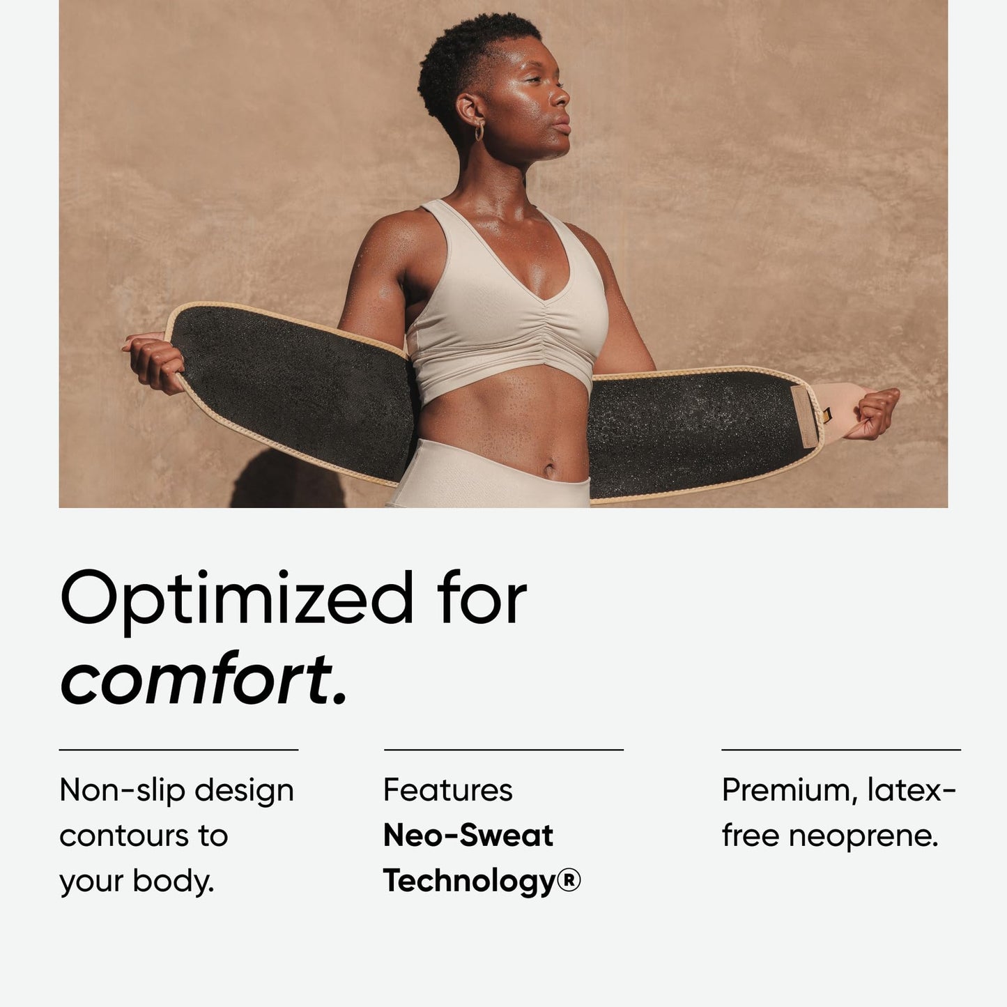Sports Research Sweet Sweat Toned Waist Trimmer for Women and Men | Premium Waist Trainer Belt to 'Tone' your Stomach Area (Quartz, Small) Sports Research buy supplements Au