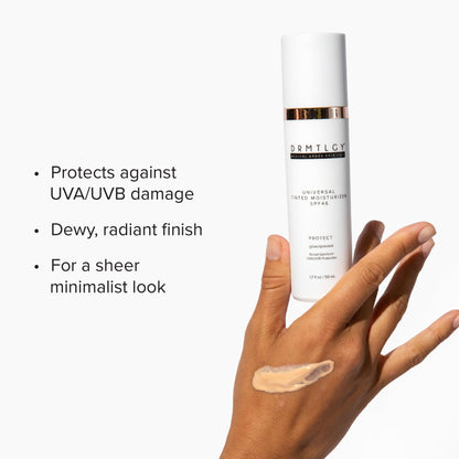 DRMTLGY Universal Tinted Moisturizer SPF 46 – Hydrating Dewy Tinted Sunscreen for Face with Zinc Oxide