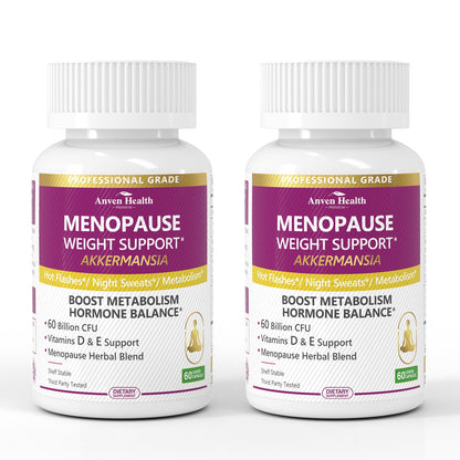 Anven Health Menopause Supplements for Women 60 Billion with Akkermansia Probiotic & Prebiotic, Vitamin D & E for Hormone Balance, Metabolism, Gut Health, Hot Flashes - Non-GMO | 120 Caps Anven Health buy supplements Au