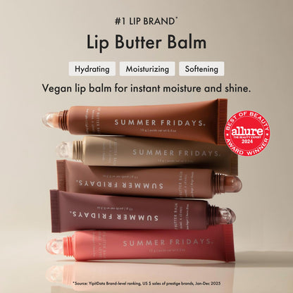 Summer Fridays Tinted Lip Butter Balm - Conditioning Vegan Lip Balm for Instant Moisture
