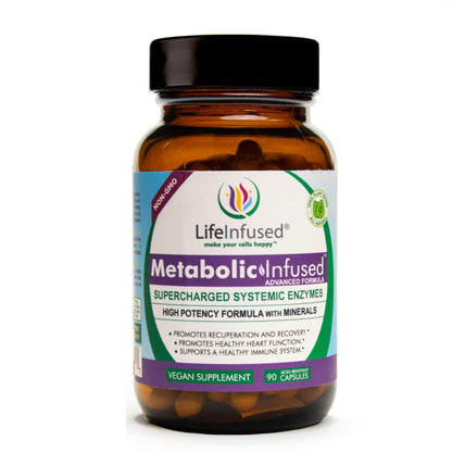 Life Infused Metabolic Enzymes – Systemic Enzyme Supplement with Serrapeptase, Nattokinase, Bromelain & Protease Blend – 72 Trace Minerals – Immune & Circulation Support – Vegan, Non-GMO – 90 Capsules Life Infused buy supplements Au