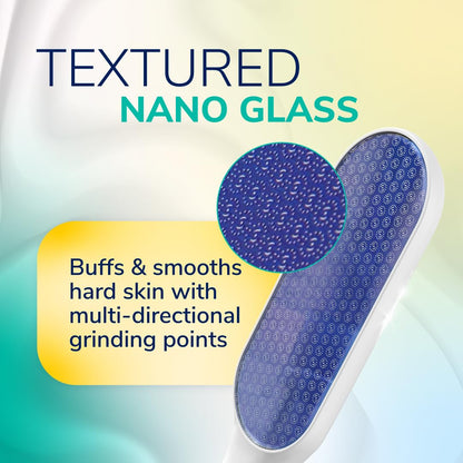 Dr. Scholl's Hard Skin Remover Nano Glass Foot File - Foot Callus Remover, Durable Foot Scrubber