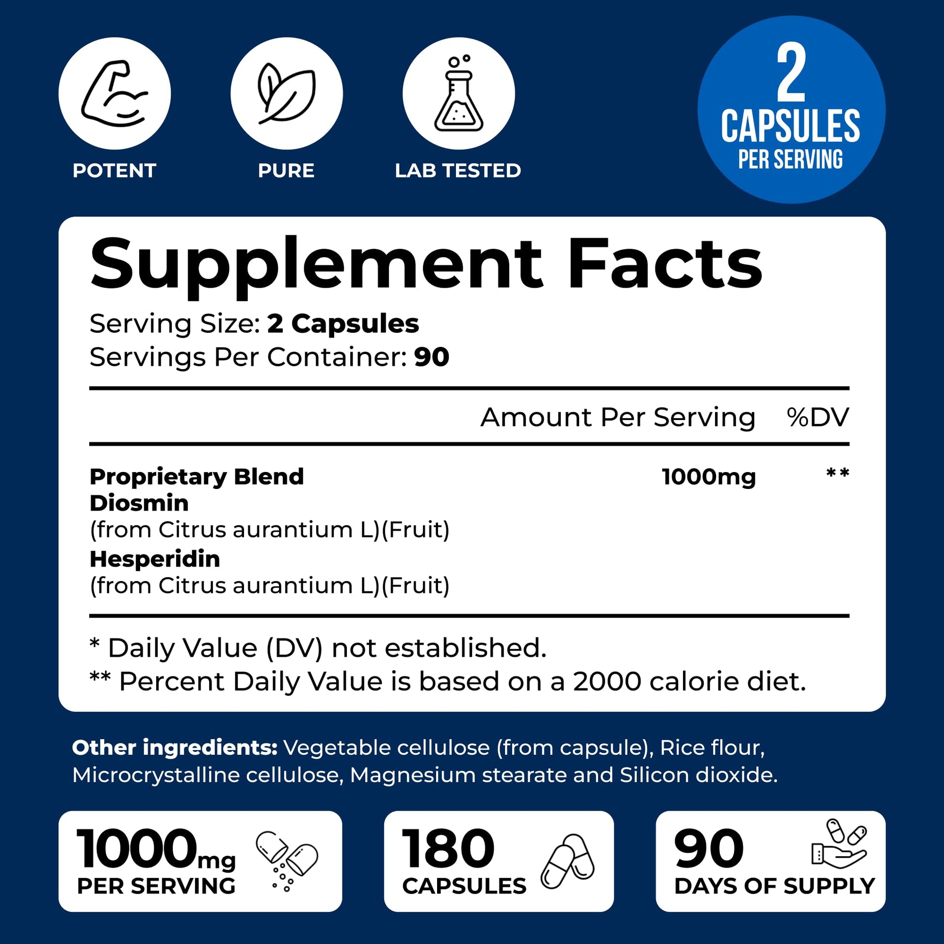 We Like Vitamins Diosmin Hesperidin 1000mg – 180 Capsules – 90 Day Supply - Diosmin and Hesperidin Supplement – Helps to Support Healthy Circulation, Veins, Capillaries, and Lymphatic Drainage We Like VitaminsBuy Supplements Australia