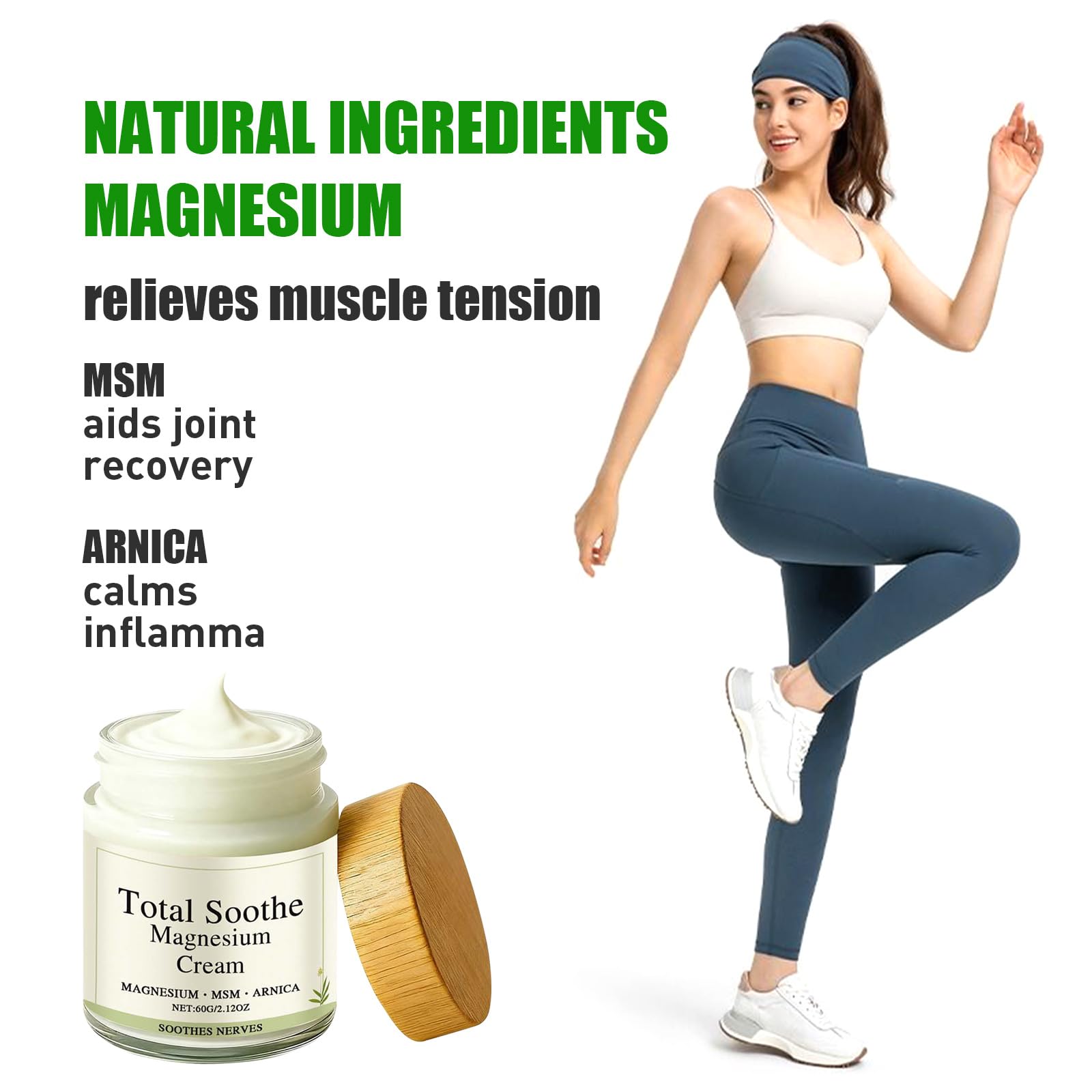 TotalRelief Magnesium Cream - MSM & Arnica – Fast Absorbing, Joint Relief Cream with Mineral Delivery Formula,Non-Greasy Topical for Everyday Joint & Muscle Comfort GenericBuy Supplements Australia