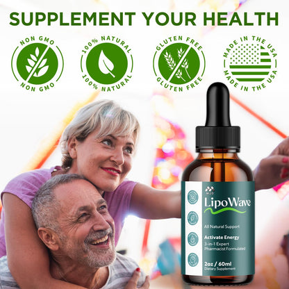 (2 Pack) Lipowave Drops, Official LipoWave Drops with All Natural Ingredients, Advanced Overall Health and Wellness Vitamin Supplement Formula for Maximum Strength Multivitamin Support (60 Servings) MJO buy supplements Au