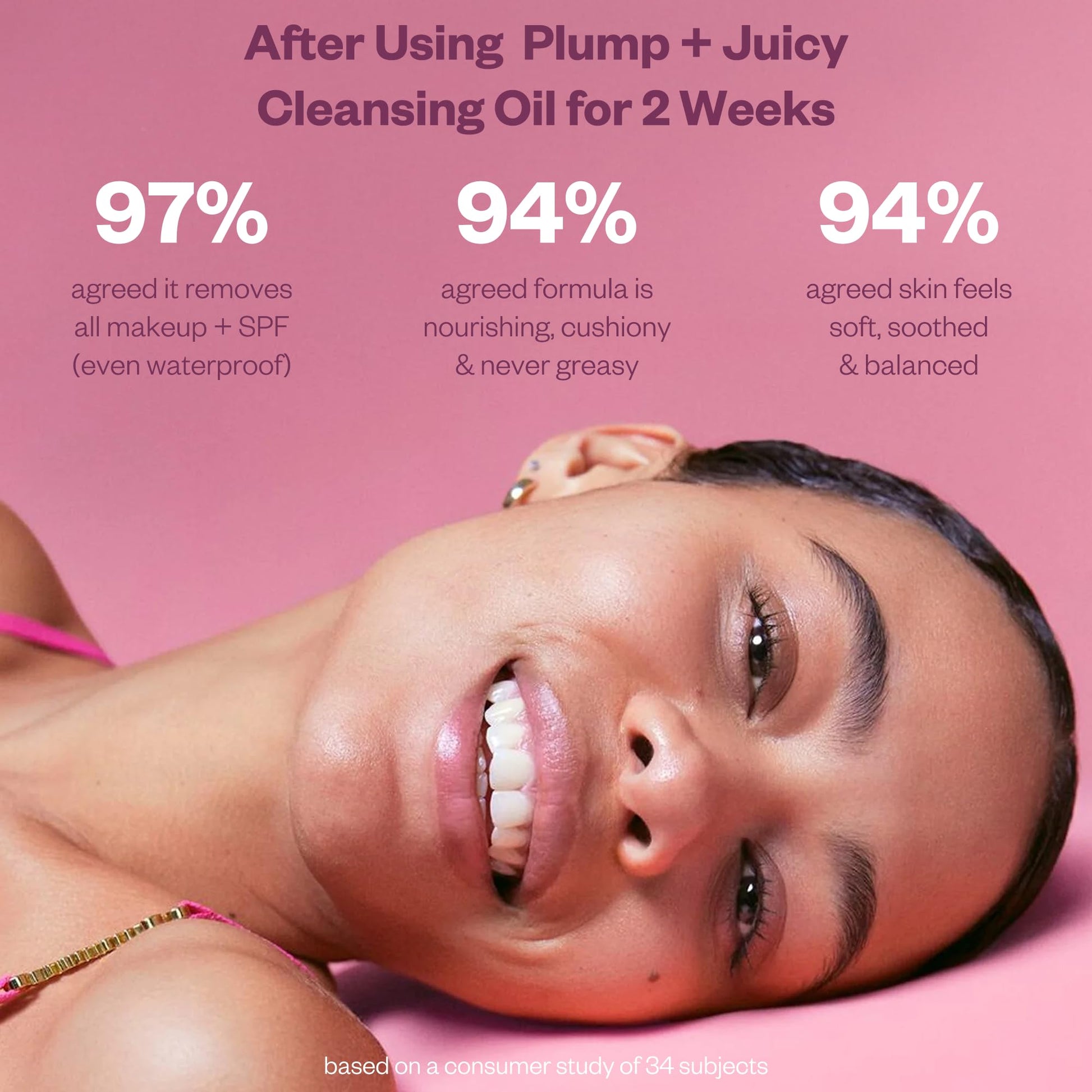 Kosas Plump + Juicy Cushiony Calm Botanical Cleansing Oil – Hydrating Makeup Remover for Sensitive Skin, Non-Greasy Oil Cleanser with Ceramides & Squalane for Soft, Soothed Skin KosasBuy Supplements Australia