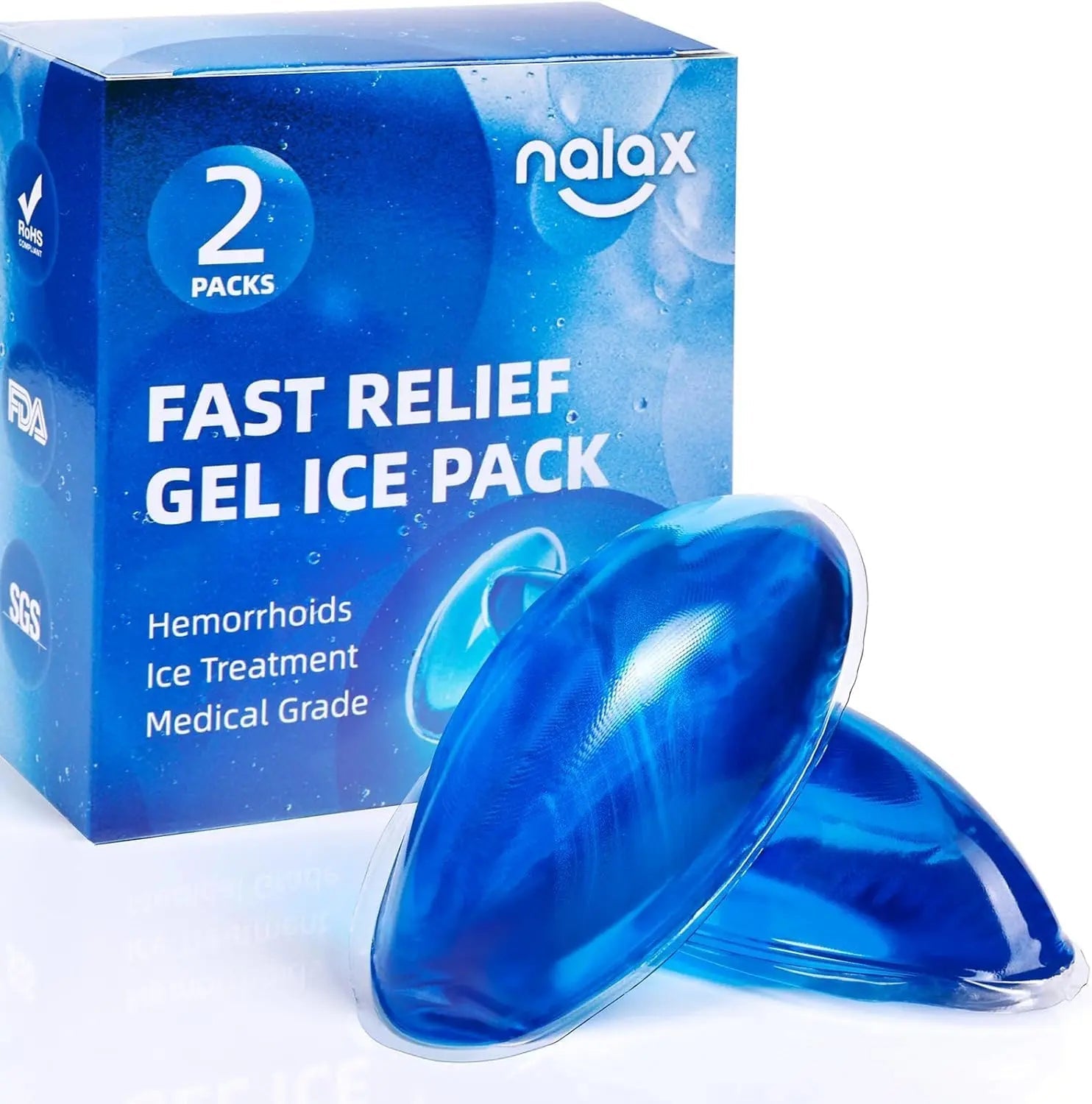 nalax Hemorrhoid Treatment Ice Pack for Fast Relief, FSA-HSA Eligible Cooling Gel Pads, Ultra-Soft, No Mess, Home Use for Hemorrhoid Sufferers & New Moms with Hemorrhoids, Includes 2 Storage Cases nalaxBuy Supplements Australia