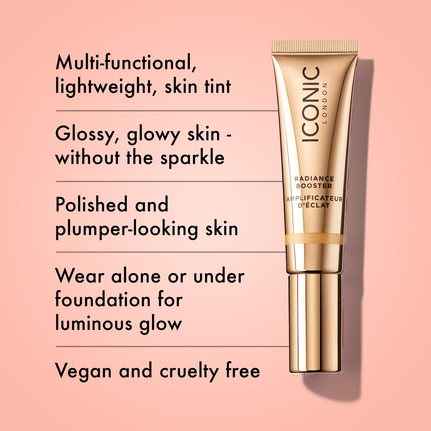 ICONIC LONDON Radiance Booster | Liquid Radiance Lightweight Skin Tint for a Glowy Makeup Look, Cruelty Free, Vegan Makeup (Sand Glow) 30 mL/ 1.01 Fl Oz ICONIC LONDON buy supplements Au