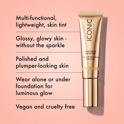 ICONIC LONDON Radiance Booster | Liquid Radiance Lightweight Skin Tint for a Glowy Makeup Look, Cruelty Free, Vegan Makeup (Sand Glow) 30 mL/ 1.01 Fl Oz ICONIC LONDON buy supplements Au