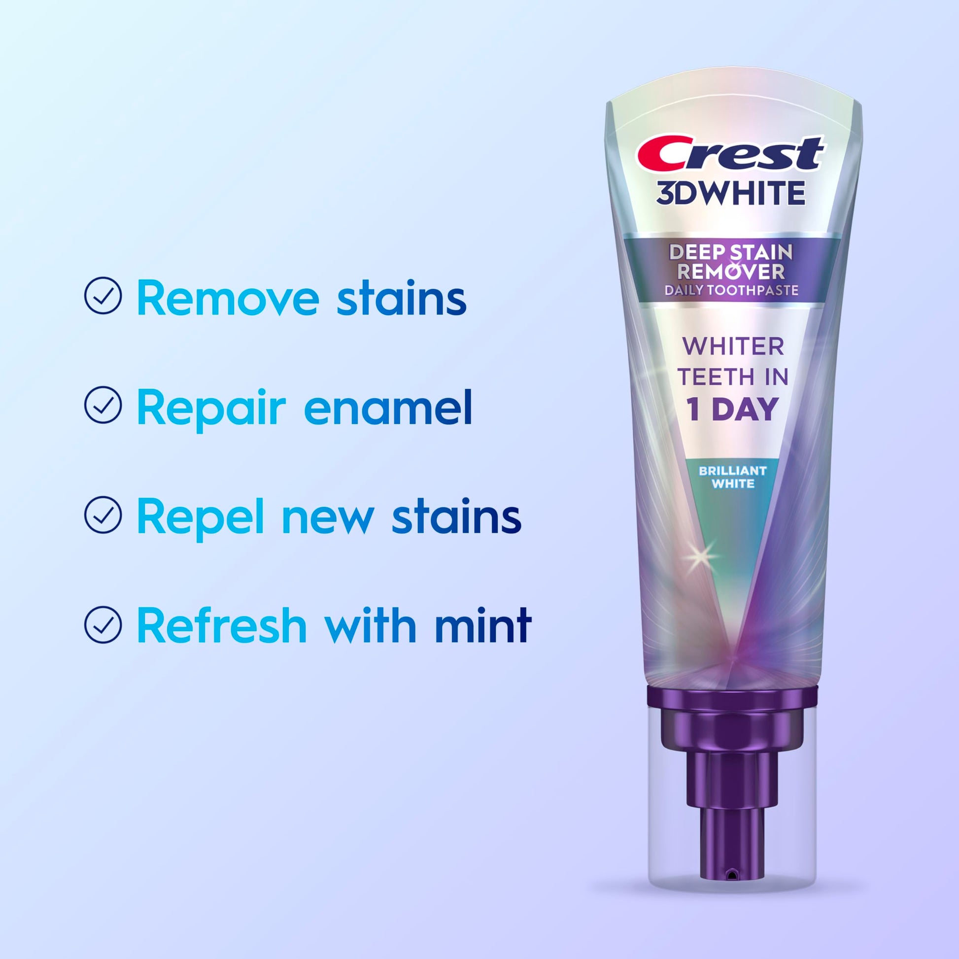 Crest 3DWhite Brilliance Deep Stain Remover Brilliant White Toothpaste - 3.1oz/2pk CrestBuy Supplements Australia