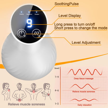 ZY ZERYEW 3-in-1 Handheld Lymphatic Drainage Massager with Red Light, Heat & Vibration - Cordless Anti Cellulite Massage Tool for Body Relaxation, 3 Modes & 9 Speeds for Belly, Legs, Thighs ZY ZERYEW buy supplements Au