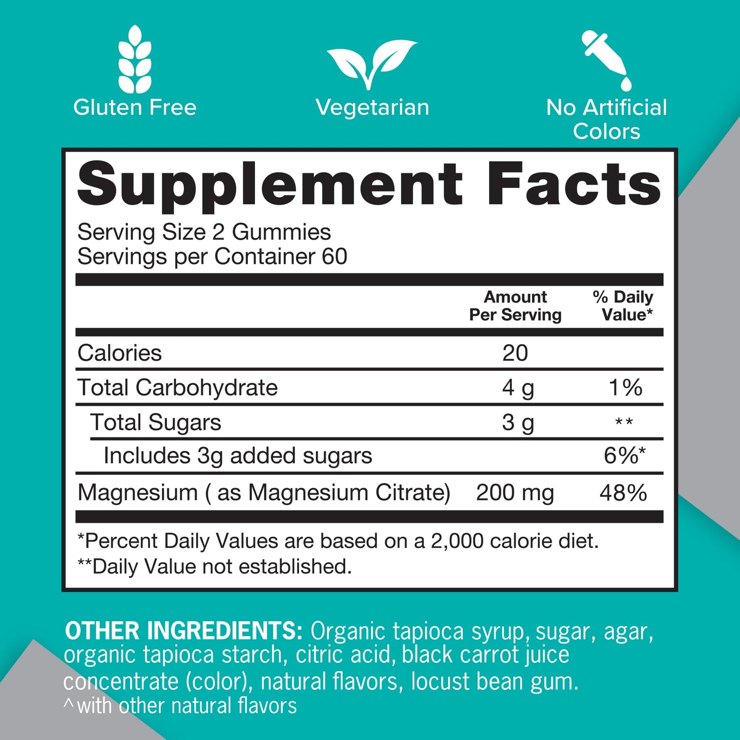 Qunol Magnesium Gummies for Adults, 200mg Elemental Magnesium (from 1,750mg Magnesium Citrate), High Absorption Magnesium Supplement, Supports Nerve,