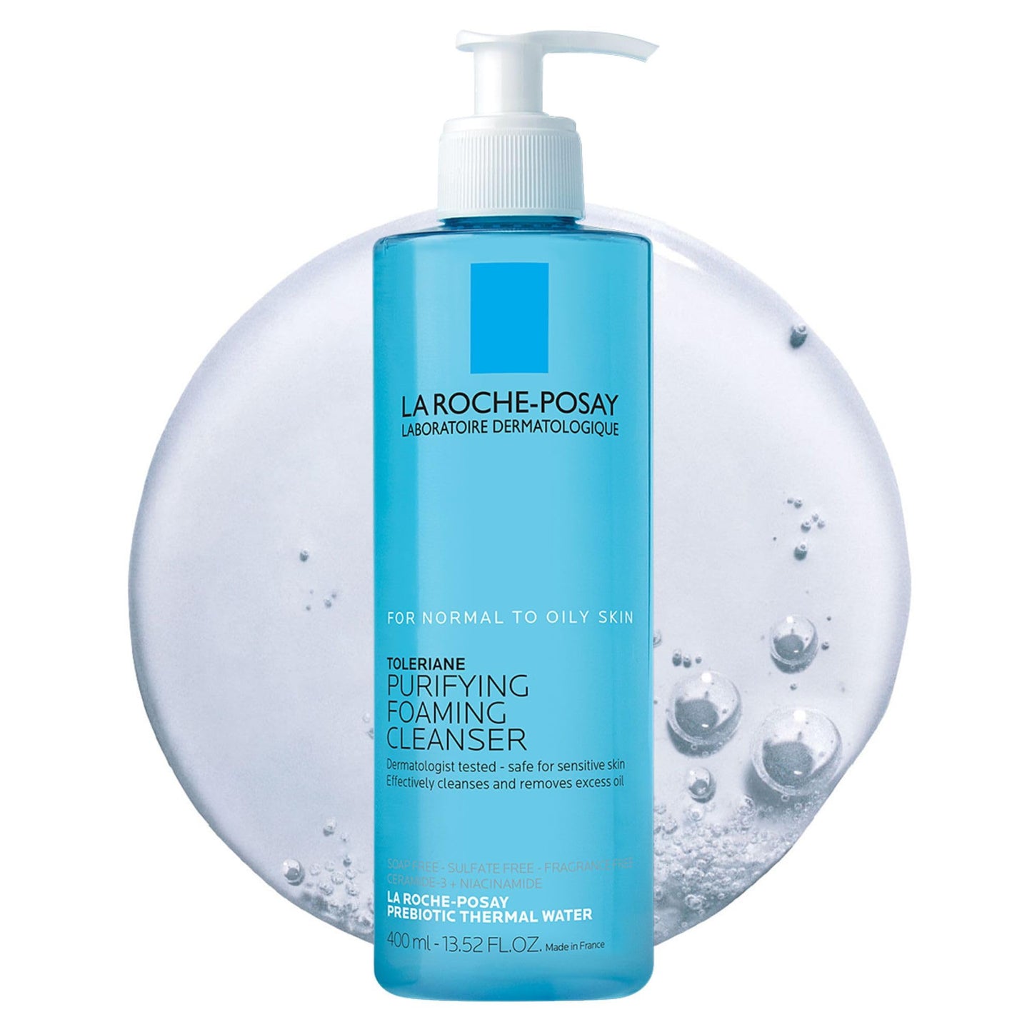 La Roche-Posay Toleriane Purifying Foaming Facial Cleanser, Oil Free Face Wash for Women & Men with Niacinamide + Ceramides