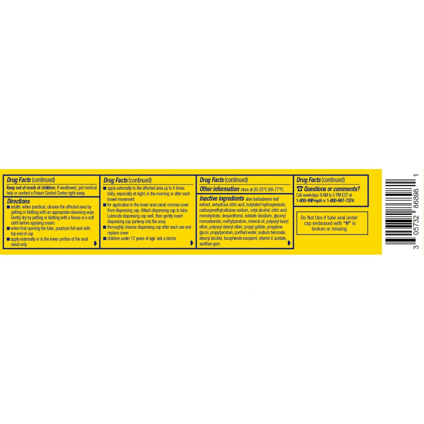 Preparation H Hemorrhoid Cream with Aloe for Multi-Symptom Relief - 1.8 Oz Tube Preparation HBuy Supplements Australia
