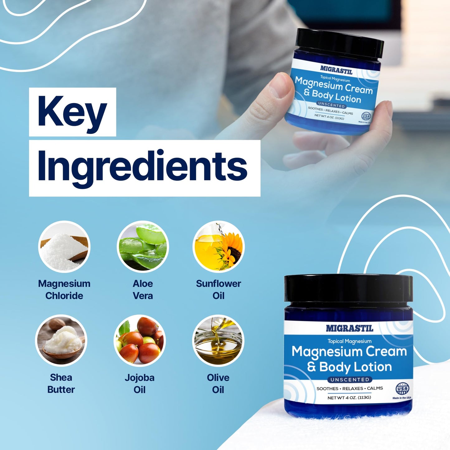 Basic Vigor Migrastil Extra Strength Migraine Stick & Topical Magnesium Cream Bundle Basic VigorBuy Supplements Australia
