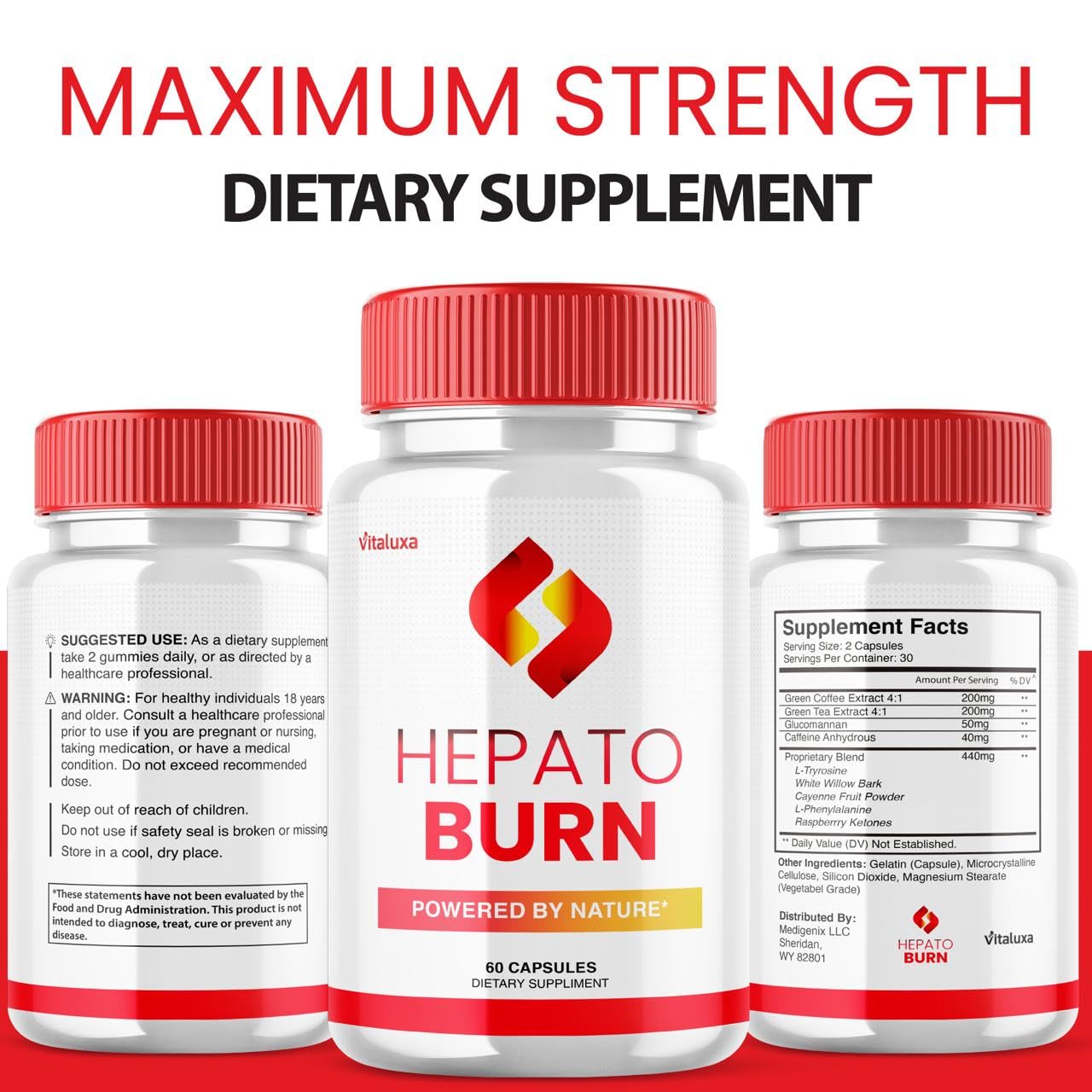 (3 Pack) Hepato Burn Capsules - HepatoBurn Supplement Pills Advanced Formula Wait Premium Blend All Natural Loss Support for Men Women, Hepataburn Reviews Maximum Strength Burner Health (180 Capsules) Vitaluxa buy supplements Au