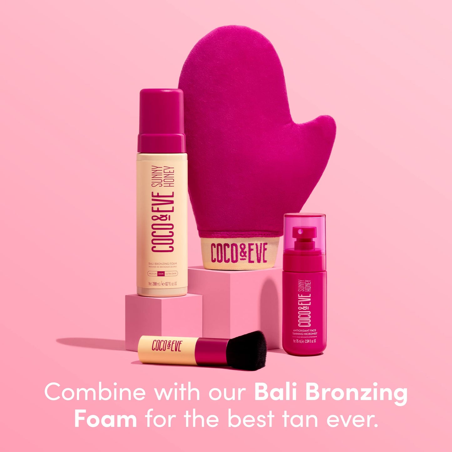 Coco & Eve Face Tanning Micromist – Sunless Facial Self Tanner Ultra Fine Mist for Face,
